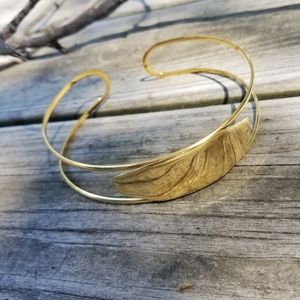 ID tag Gold brass choker bold necklace nec…